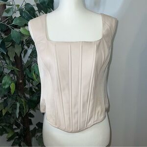 Express NWOT Faux Leather Corset Top Size L